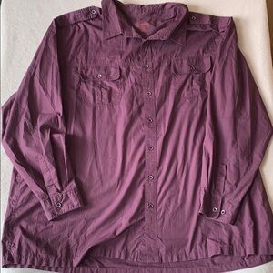 Boulder Creek Button Up Shirt Men’s Size 5XLT Maroon